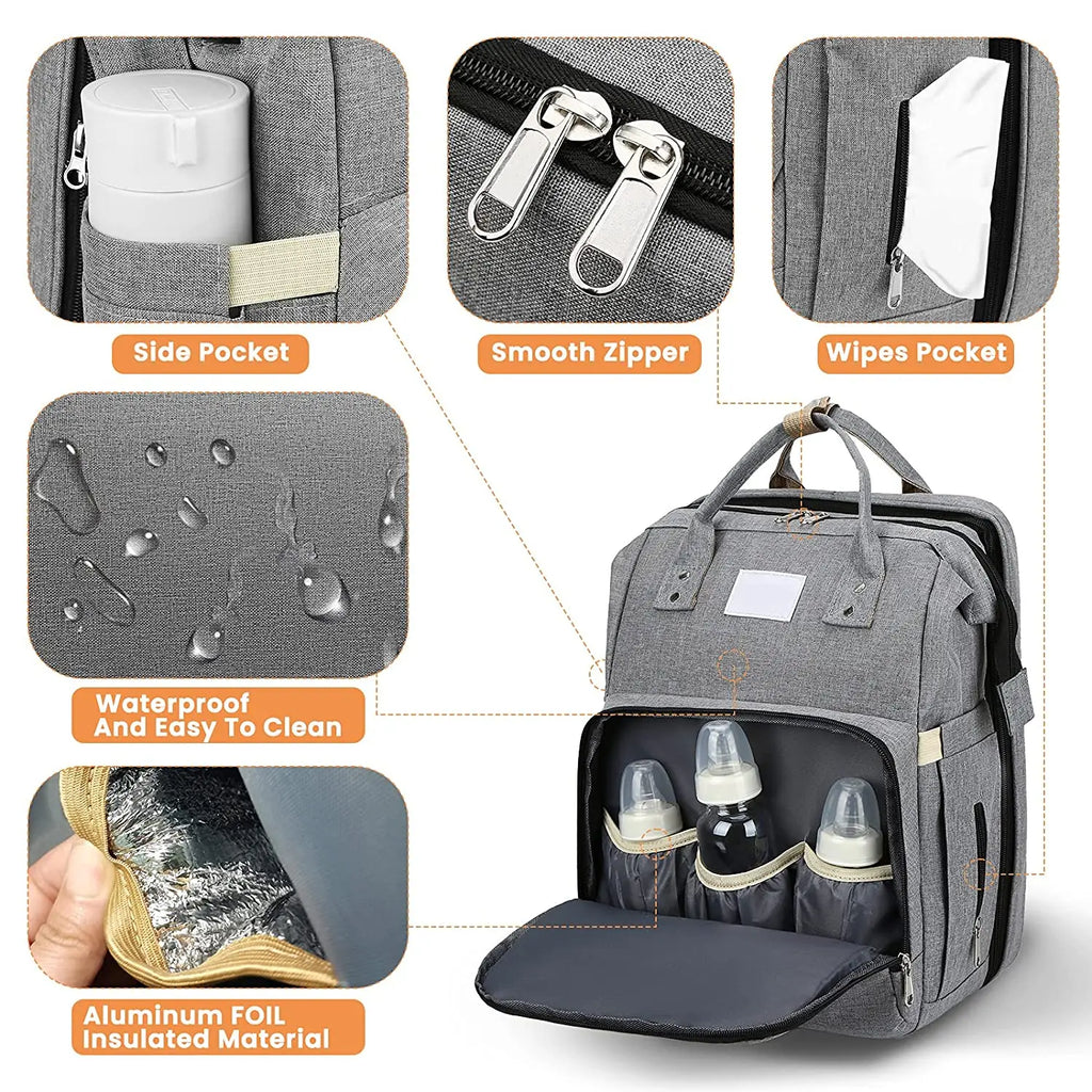 Portable Folding Crib Diaper Bag - Travel Bed | UAE Families