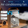 3 In 1 Portable Fan Air Conditioner,  Electric Fan Air Cooler, 7 Colors LED Light , USB Powerd Mini AC